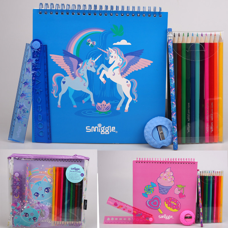 Australia smiggle children's cartoon drawing set stationery set
