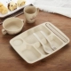 Lúa mì sáng tạo Nhật Bản bộ đồ ăn trẻ em tấm đặt bé chống vỡ hộ gia đình phim hoạt hình lưới khay thức ăn nhanh - Đồ ăn tối bộ bát đĩa sứ cao cấp
