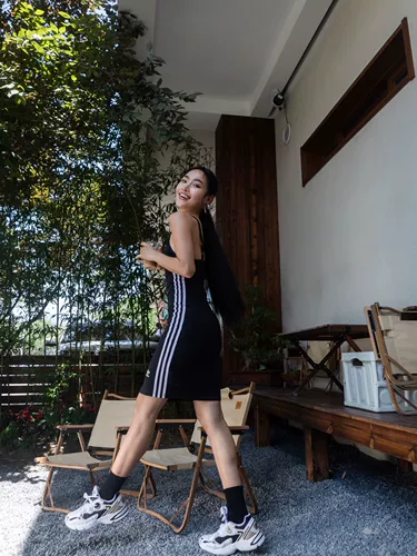 Adidas Sanya Strap Dress Fashion Practical Practice Women Women's Slim Skill Sports HK5084