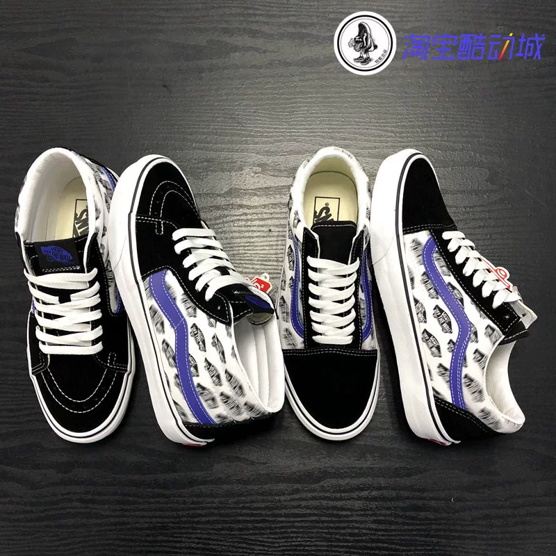 Vans Old Skool Sk8 Trường trung học cấp thấp giúp làm mờ ảo Logo giày nam và nữ VN0A4BV5T2N - Dép / giày thường