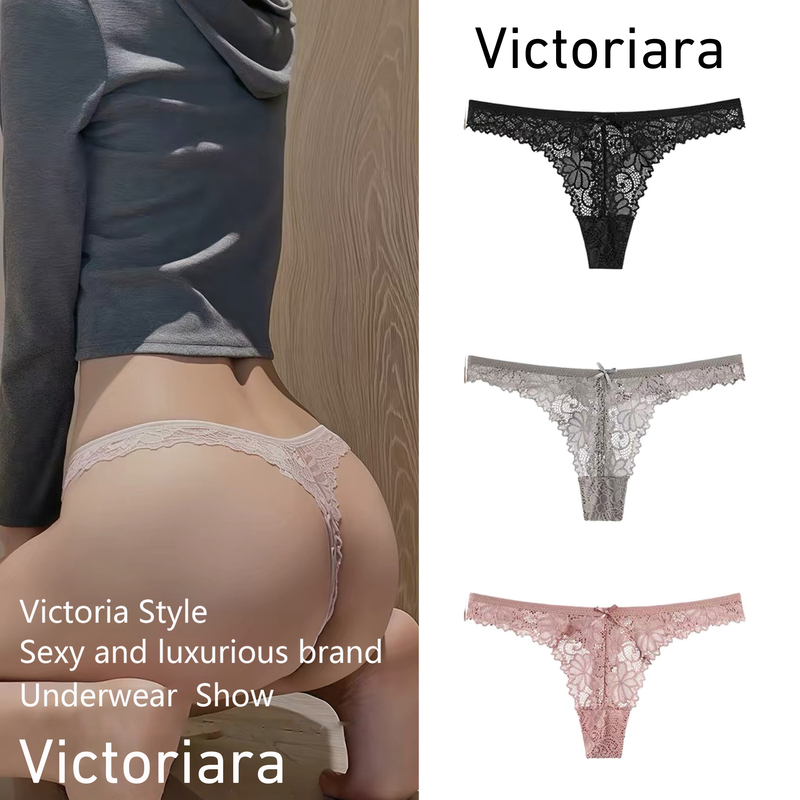 Victoria Lace Thong Women's Underwear Thin Seamless Sexy Hot Alluring Pure Desire Style Triangle Panties T-Back Victoria Lace Thong Women's Underwear Thin Seamless Sexy Hot Alluring Pure Desire Style Triangle Panties T-Back