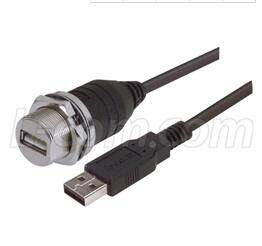USB2 0 Cable Shielded Water Resistance Panel Installation Type A Model A Public Head WPUSBAXSH-*M