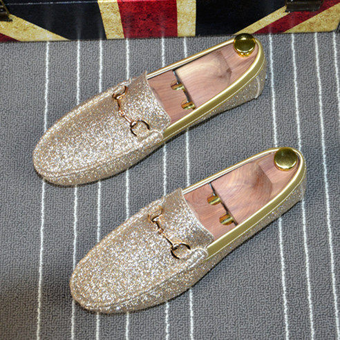 Fast Hand Red People Net Red High Ditian You The Same Men's Shoes Spirit Society Little Guy Wave Men Bright Pieces Bean Bean Shoes