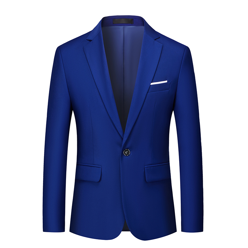 Suit for Men, High-End British Style, Elegant Men's Clothing, Business Work Formal Wear, Men's Royal Blue Casual Suit Jacket