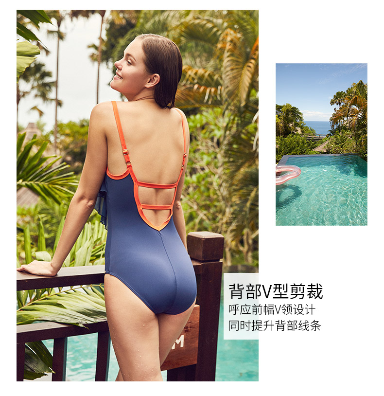 Sisia mới áo tắm một mảnh châu Âu và Mỹ ngực lớn ngực nhỏ gợi cảm thu thập bảo thủ che bụng là mỏng đồ bơi phụ nữ - Bộ đồ bơi One Piece đồ bơi liền thân giá rẻ