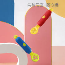 Baby special food supplementary rice spoon infant feeding training silicone soft spoon children learning puree dipped in tableware
