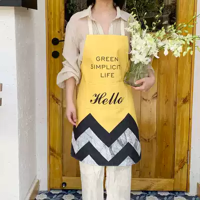 Hipster fabric apron ins Wind waist waterproof and oil-proof anti-fouling household kitchen cleaning Nordic home cloak