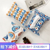 Japanese towel bag cotton linen cloth art paper box car tissue cover home living room paper bag art paper box bag