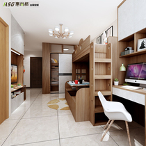 Hong Kong living room bedroom tatami upper and lower bed custom desk TV cabinet custom Shenzhen furniture door wardrobe