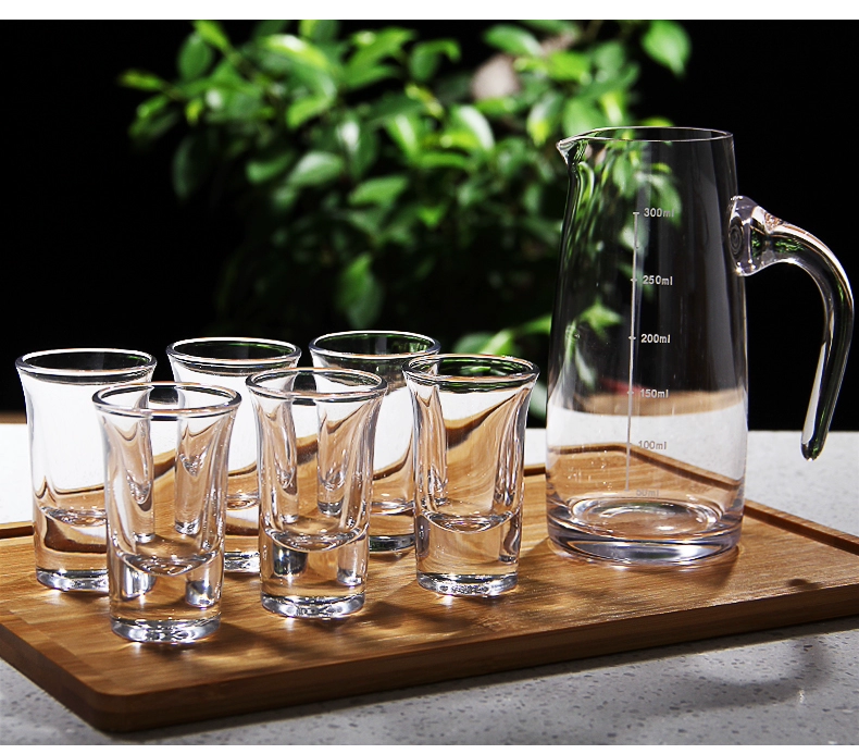 Hộ gia đình rượu ly đặt một hoặc hai tinh thần miệng cốc dày đáy hoành thánh ly rượu vang công bằng cốc giữ rượu - Rượu vang ly vang trắng