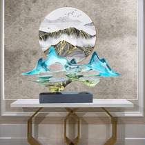 Hotel model house sales department indoor space porch decoration new Chinese Blue Mountain art sculpture ornaments