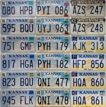 American license plate KS Kansas foreign nostalgic film photo iron retro mural painting industrial wind pendant cultural car