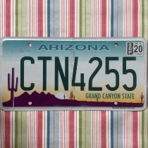 U.S. License Plate ArizonaAZ Arizona CTN4255 Wrangler Decoration Antique Number Nostalgia