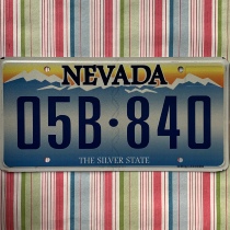 U.S. license plate NevadaNV Nevada 05B840 Wrangler decoration retro props collection country foreign Old