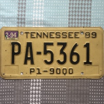 US license plate TennesseeTN Tennessee PA5361 vintage Dong modified decorative digital mother hidden piece metal