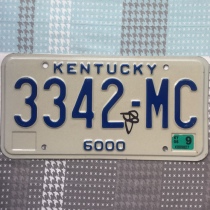 US license plate Kentucky Kentucky 3342-MC industrial bar wall painting road style foreign decoration
