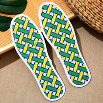  Cross-stitch insole pure cotton mens and womens semi-finished products six-layer precision printing pinhole sweat-absorbing breathable deodorant full 6
