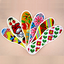  Cross-stitch insole pure cotton 6-layer manual precision printing pinhole semi-finished products sweat-absorbing breathable deodorant insole