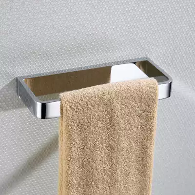 German contemporary towel ring full copper chrome-plated wall-free perforated bathroom dressing room decoration shower side shower towel bar