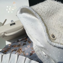 DORA21ss high-end cashmere mulberry silk tweed tweed tweed jacket soft