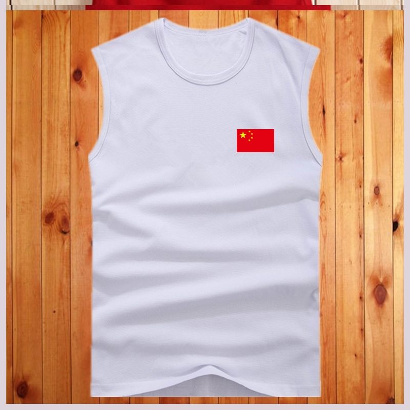 T-shirt mùa hè thể dục bông tay vai thể thao lỏng thở cross-bar vest xu hướng rộng vai nam vest