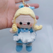 Creative handmade crocheted doll finished cute Q little princess pure handmade woolen crocheted doll ornaments exquisite gift