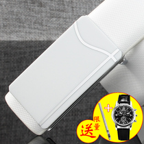 White belt mens leather smooth buckle belt youth Korean version Joker simple young people student belt Tide people