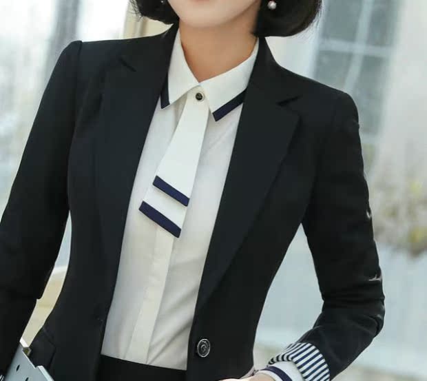 9956 vần 2018 đầm dài tay mùa thu và tay dài chuyên nghiệp cho phụ nữ mặc quần yếm keyun khách sạn phù hợp với blazer thời trang u40