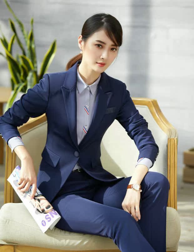 508 vần điệu 2019 đầm dài tay mùa thu và tay dài chuyên nghiệp mặc quần yếm nữ - Business Suit áo vest nữ hàng nào đẹp