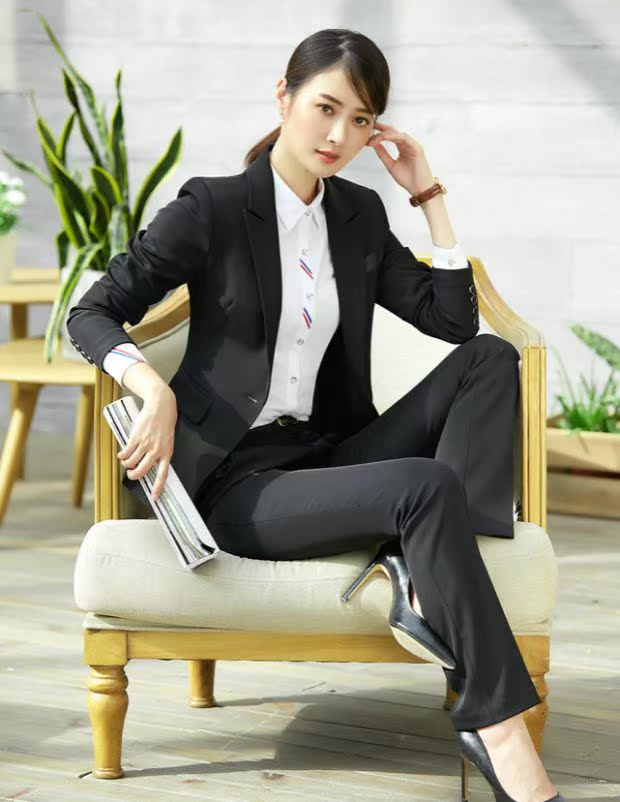508 vần điệu 2019 đầm dài tay mùa thu và tay dài chuyên nghiệp mặc quần yếm nữ - Business Suit áo vest nữ hàng nào đẹp