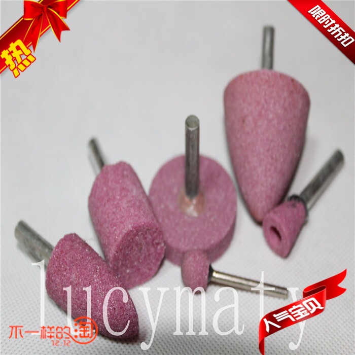 Promotional PA geg corundum red grinding head Flint grinding wheel grinding head cylindrical pointed head 6*16-40mm