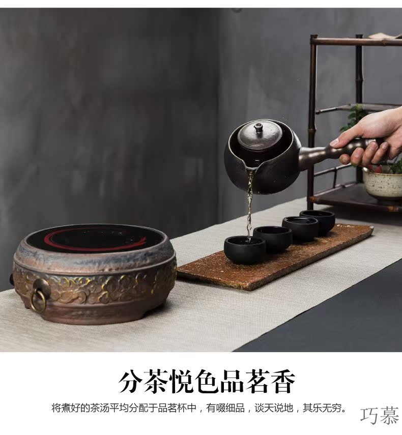 Qiao mu ceramic boiling tea ware black tea kettle side spend pot of Japanese teapot household electric heating electric TaoLu the teapot