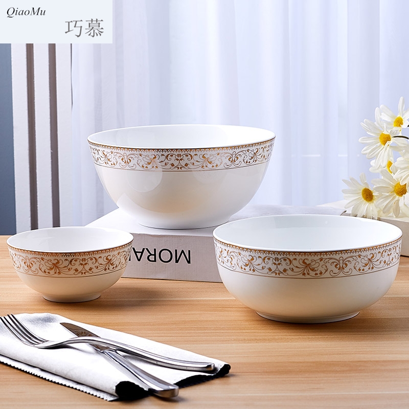 Qiao mu 5 inch bowl of rice bowls jingdezhen ceramic ipads China 7 inch bowl 8 inch big bowl butterfly orchid up phnom penh Europe type