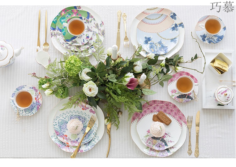 Qiao mu points ou ceramic English afternoon tea sets of ipads China coffee cups and saucers rural retro black tea cup