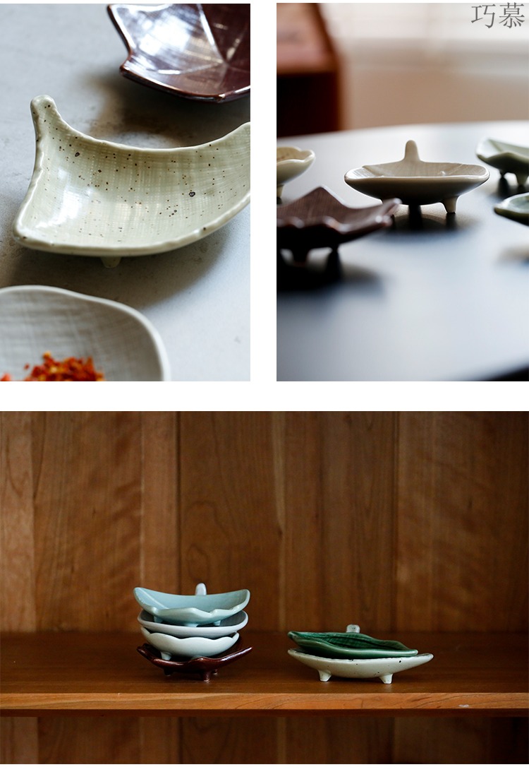 Qiao mu LH dishes taste dish dish dish dipping sauce dish dish vinegar dish vegetable retro creative household Japanese ceramics