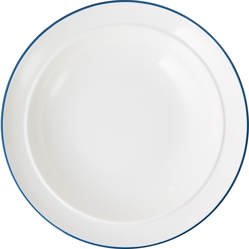 Qiao mu LH blue edge under glaze color porcelain soup dish plate steak salad plate breakfast tray plates contracted and northern Europe