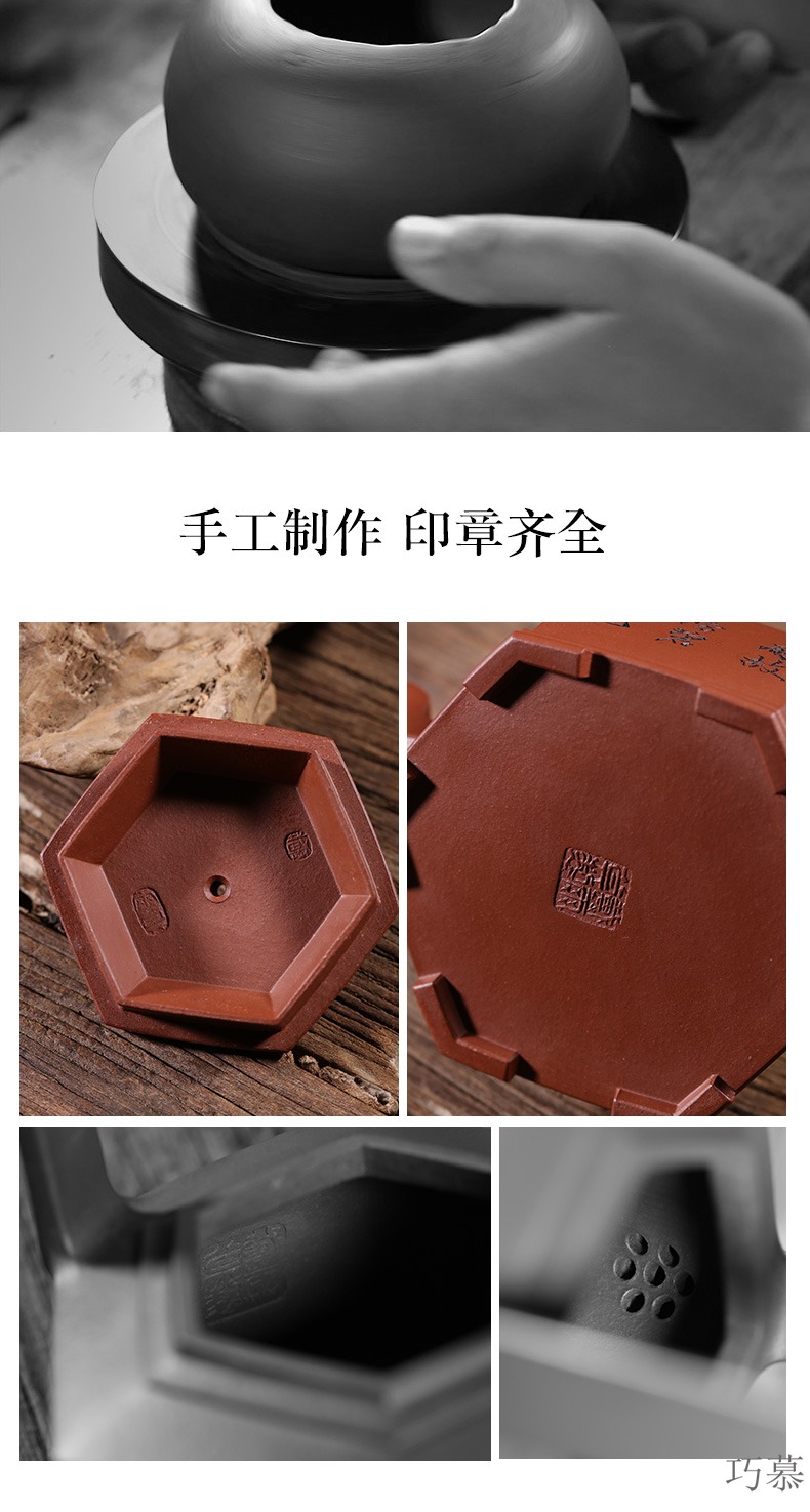 Qiao mu YH yixing famous ore mud cleaning bottom groove are it checking home landscape girder the teapot