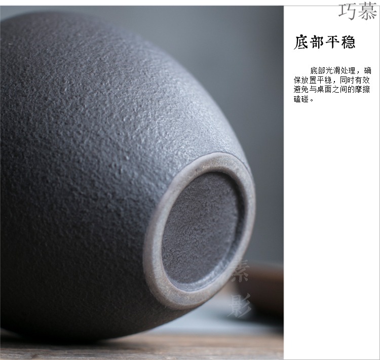 Qiao mu medium, hand - made name plum flower tea pot ceramic seal hand - made tea warehouse Chinese style household storage tanks