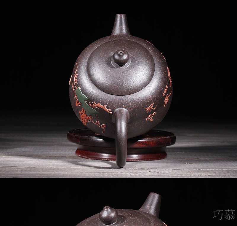 Qiao mu JS yixing it the teapot tea black gold sand ladle pot teapot single pot