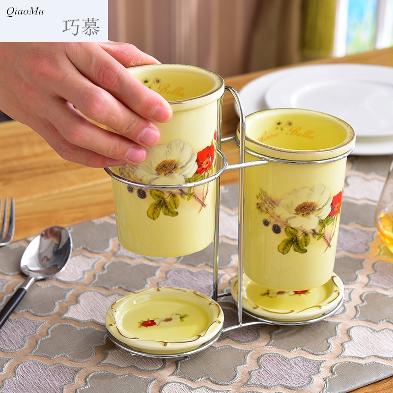 Qiao mu ceramic tube home European waterlogging under caused by excessive rainfall chopsticks Jin Qiangwei