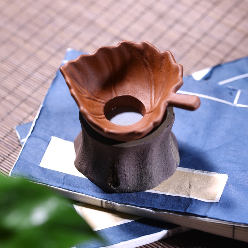 Qiao mu YM yixing purple sand tea sets tea accessories) filter using maple leaf tea)