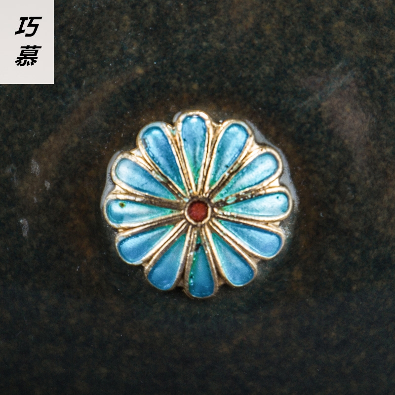Qiao mu landscape ceramic cloisonne in hot tea to wash to large water jar barrels writing brush washer to use kung fu tea accessories