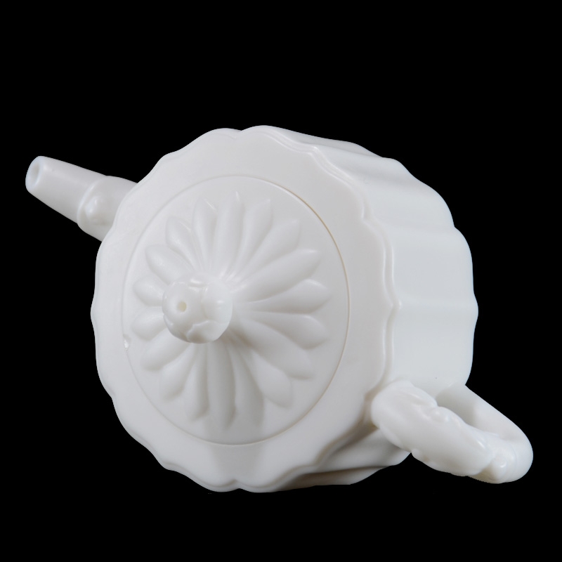 Qiao mu dehua white porcelain teapot Zeng Sumei checking ceramic teapot master Chinese white jade porcelain tea set little teapot