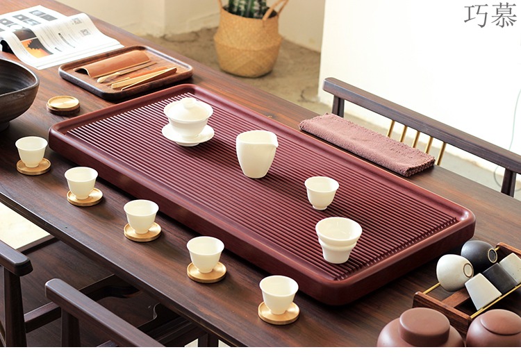 Qiao mu white porcelain kung fu tea set Japanese contracted white tureen the teapot tea cups of a complete set of household gift tea set