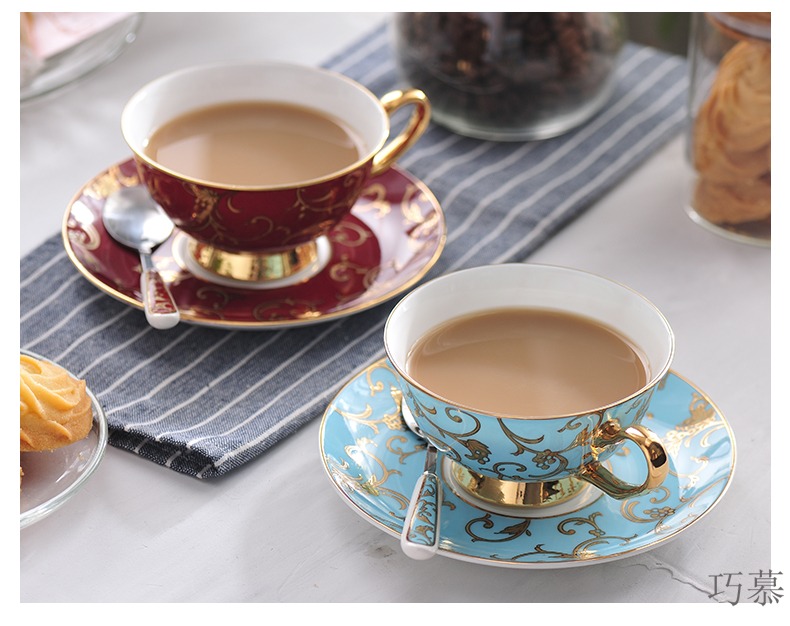 Qiao mu coffee cup suit small European - style key-2 luxury classical creative ceramic tea cup English afternoon tea tea cafe