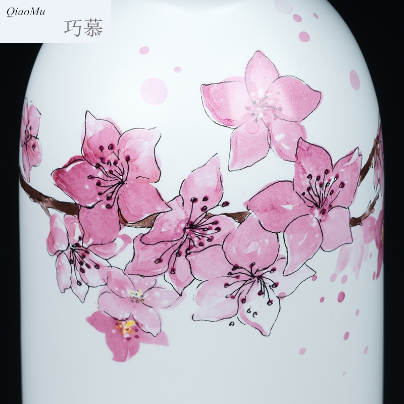 Qiao mu jingdezhen ceramic creative an empty bottle bottles household archaize hip flask little jars liquor bottles of a