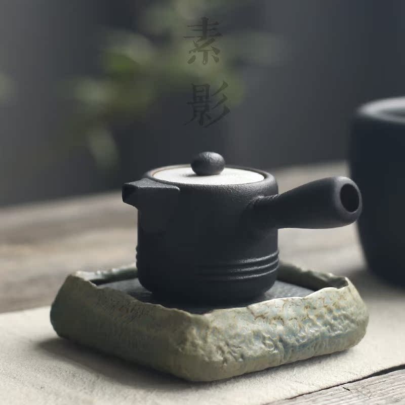 Qiao mu square Japanese ancient tea pot and ceramic pot bearing supporting nakedness coarse pottery kung fu tea set small dry terms