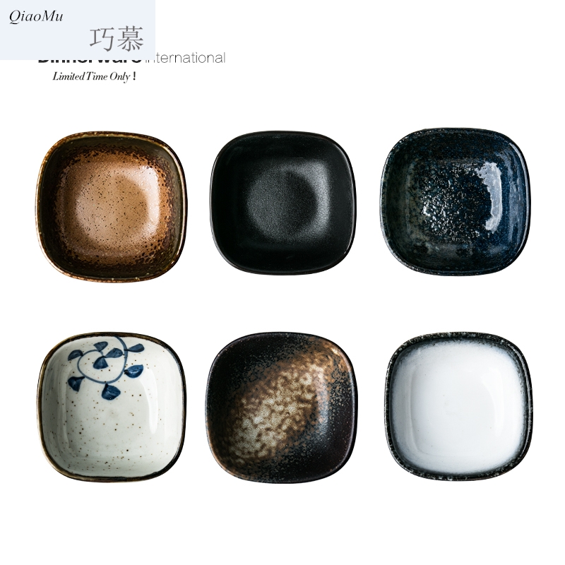 Qiao mu Japanese ceramics flavor dish 6 color restoring ancient ways into the dip disc creative snack dish dish of soy sauce dish vinegar ipads plate