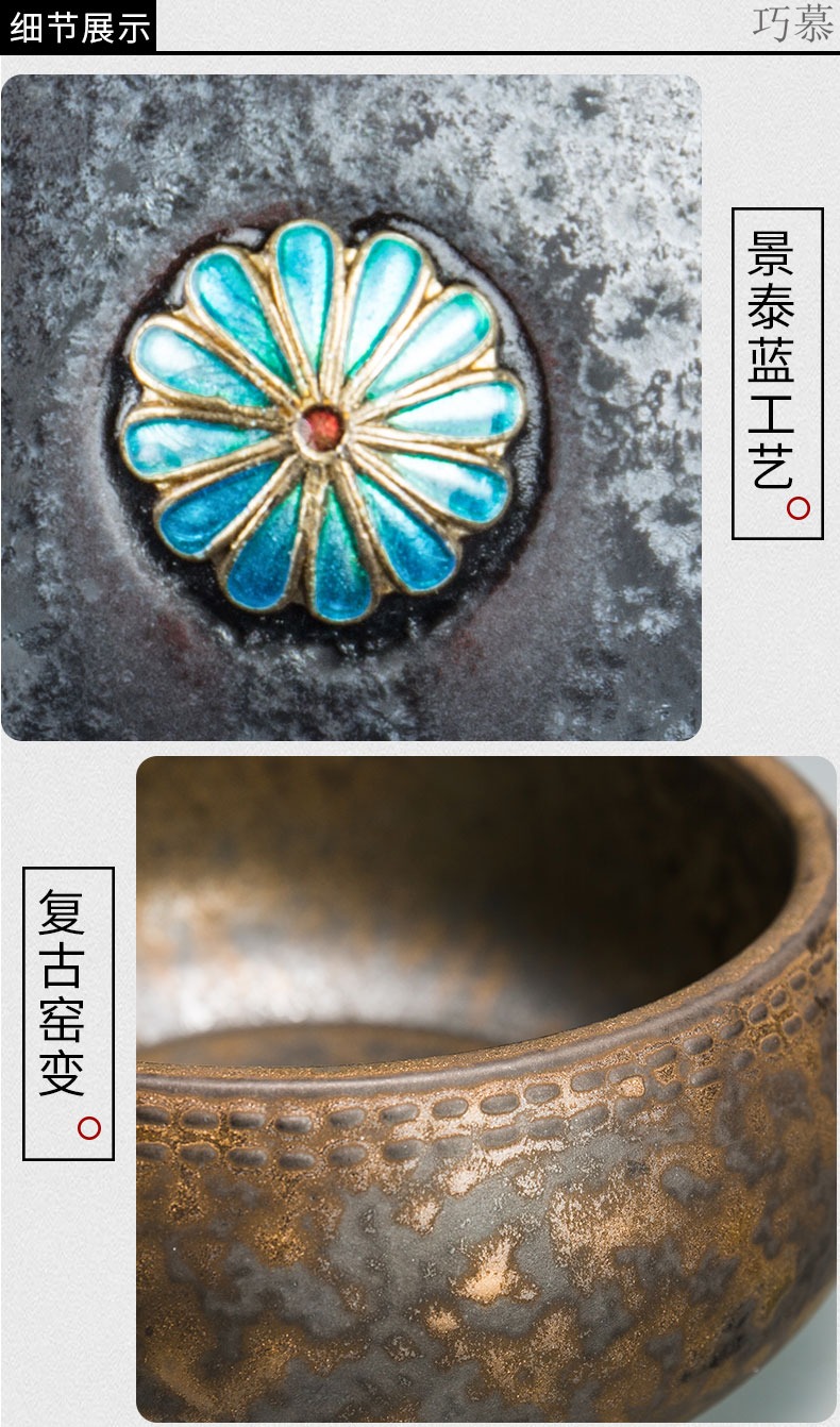 Qiao mu landscape ceramic cloisonne in hot tea to wash to large water jar barrels writing brush washer to use kung fu tea accessories