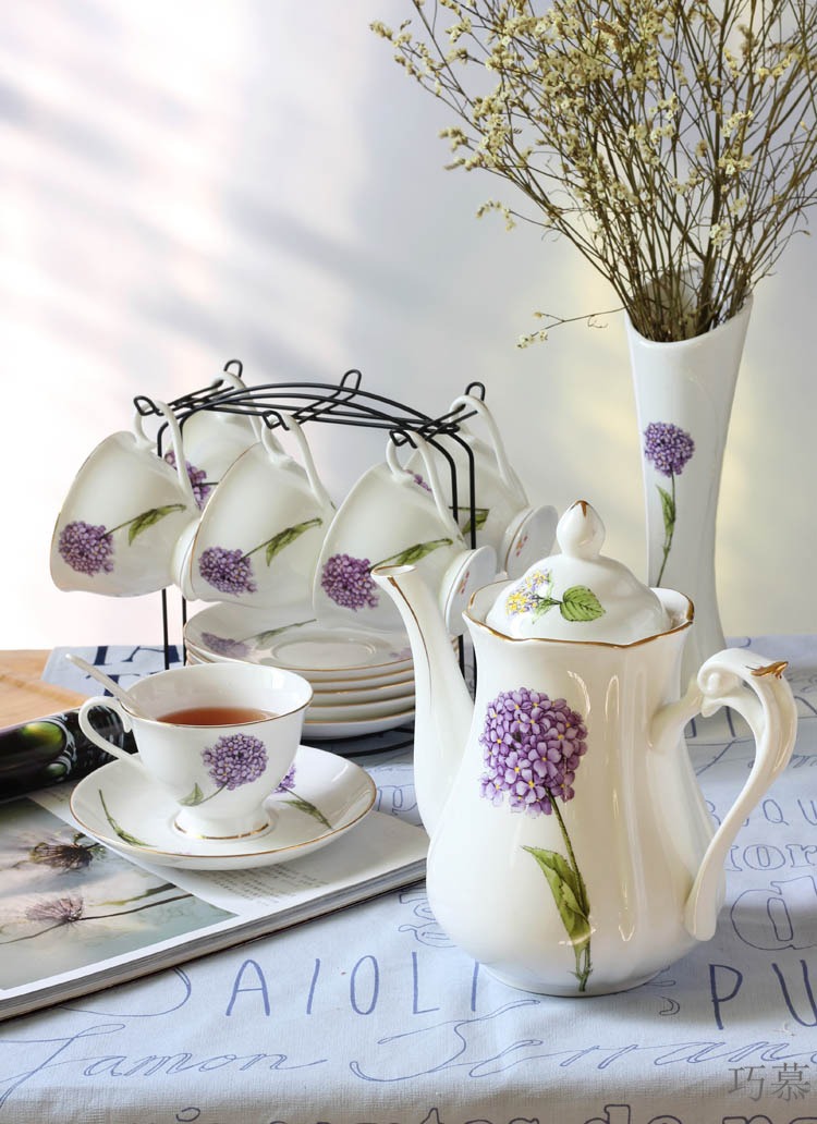 Qiao mu European ceramic coffee cup set contracted hangers coffee cups and saucers English afternoon tea places